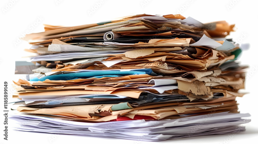 Paper Stack Grows Higher, Messy Files Accumulate Quickly Paper Stack Grows Higher, Messy Files Accumulate Quickly