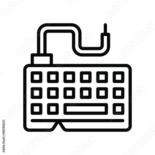 keyboard icon. vector line icon for your website, mobile, presentation, and logo design.
