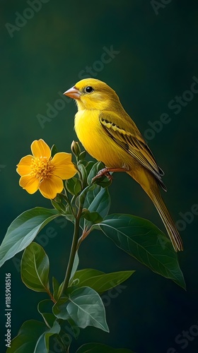 Stunning American Goldfinch in Natural Habitat photo