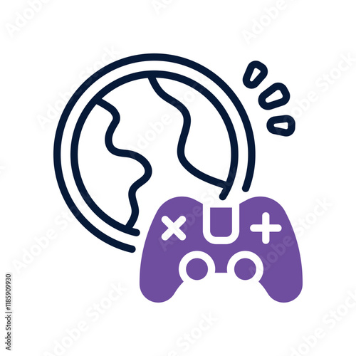online gaming icon. vector dual tone icon for your website, mobile, presentation, and logo design.