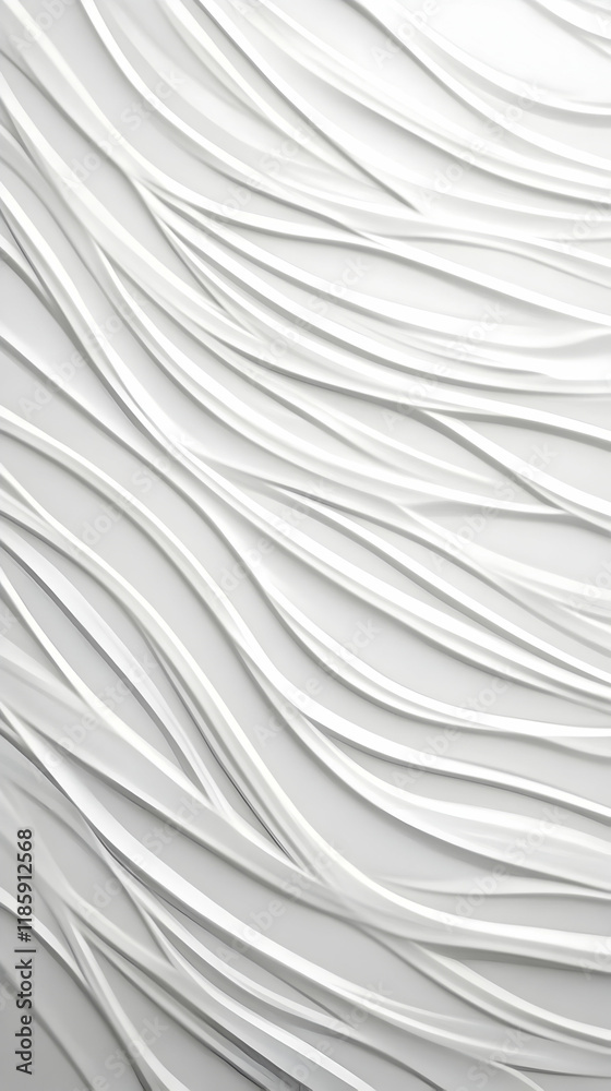 White Abstract Waves Flow Smoothly and Elegantly White Abstract Waves Flow Smoothly and Elegantly