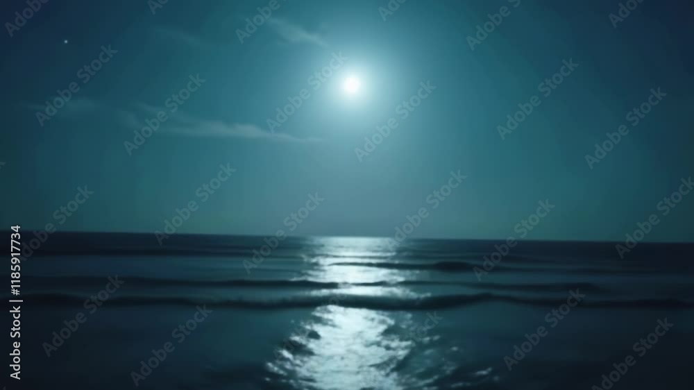 A serene moonlit ocean A serene moonlit ocean