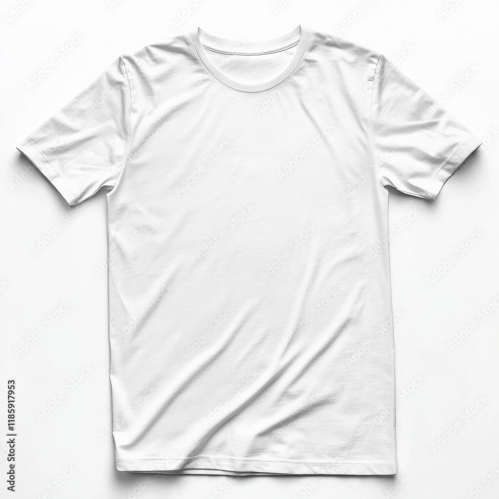 white t-shirt on white background white t-shirt on white background