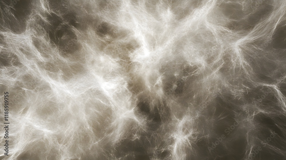 Obraz premium Abstract Beige and White Texture Frayed Fibers Soft Cloud Web like Design