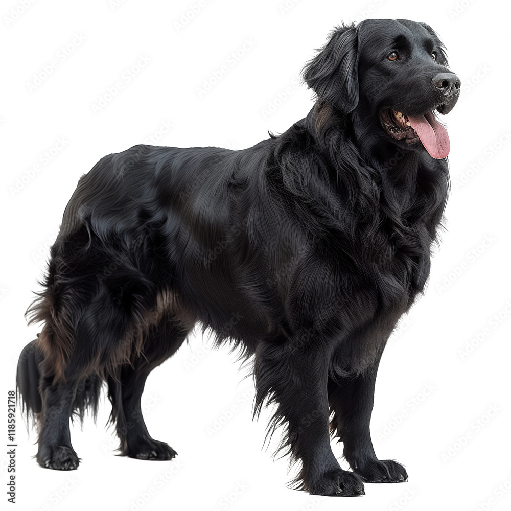 Newfoundland isolated on transparent background. PNG. Generated AI Newfoundland isolated on transparent background. PNG. Generated AI