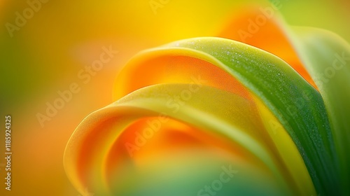 Green, yellow, orange background made in the camera with a macro lens creating out of focus circles of light and bokeh with soft outlines perfect for copy space photo