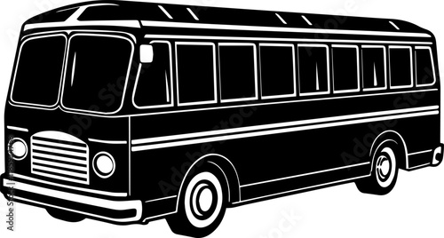 bus silhouette vector illustration