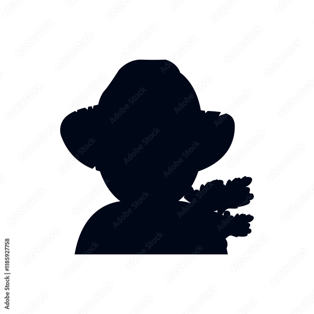 Farmer person emoji vector symbol sign illustration Farmer person emoji vector symbol sign illustration