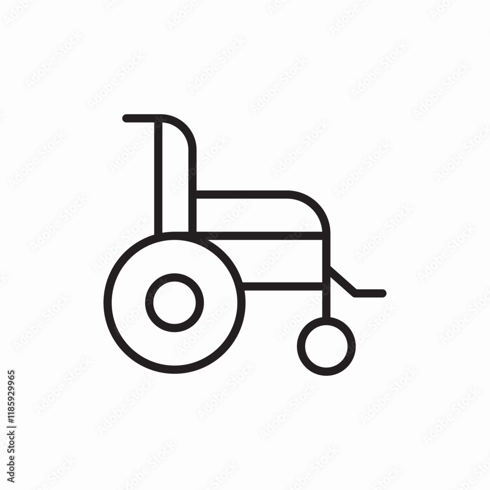 wheelchair assistance service icon vector sign