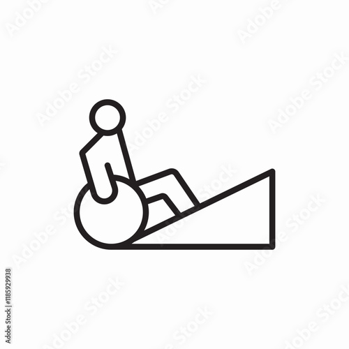 disability ramp access icon vector sign