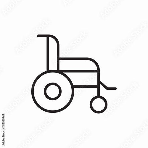 wheelchair assistance service icon vector sign