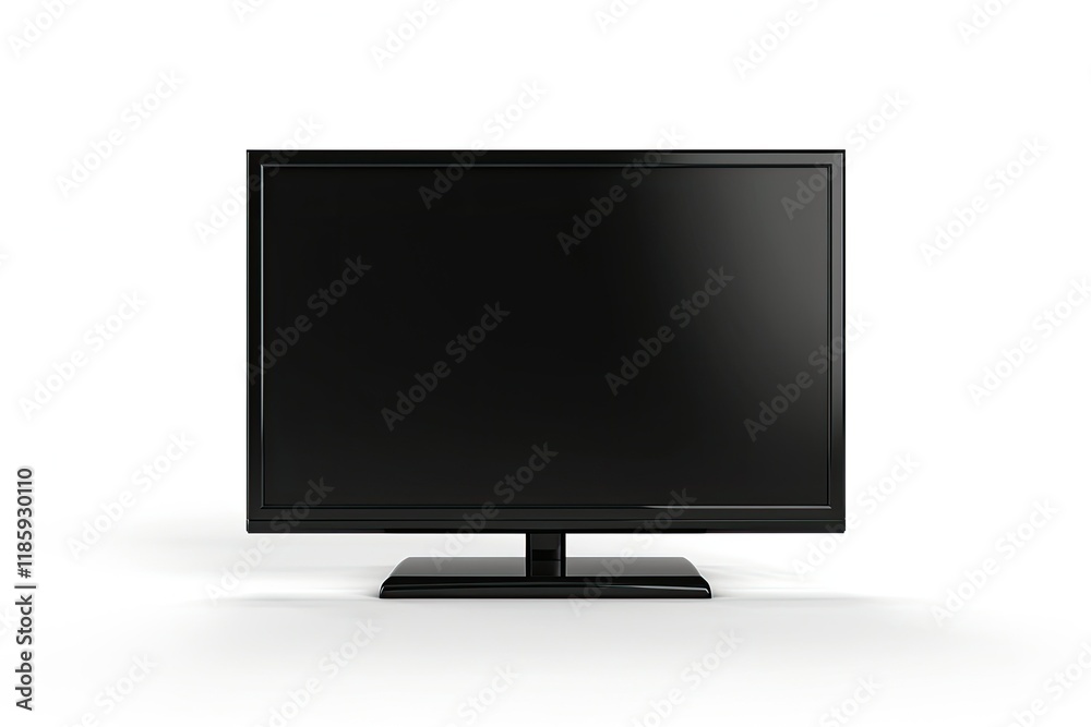 Premium Quality Visual of Black Led Tv Isolated on a White Background Premium Quality Visual of Black Led Tv Isolated on a White Background