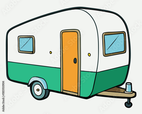 trailer vector illustration