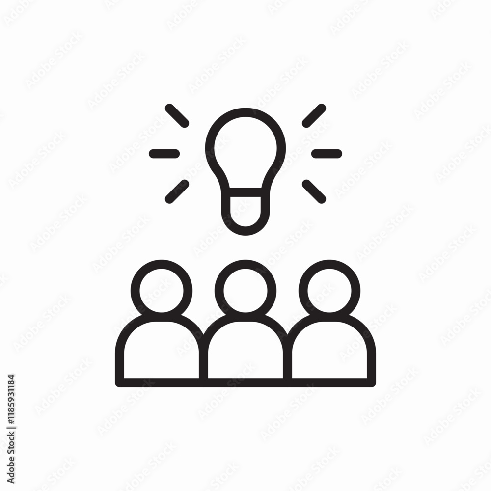 team idea innovation icon vector sign team idea innovation icon vector sign