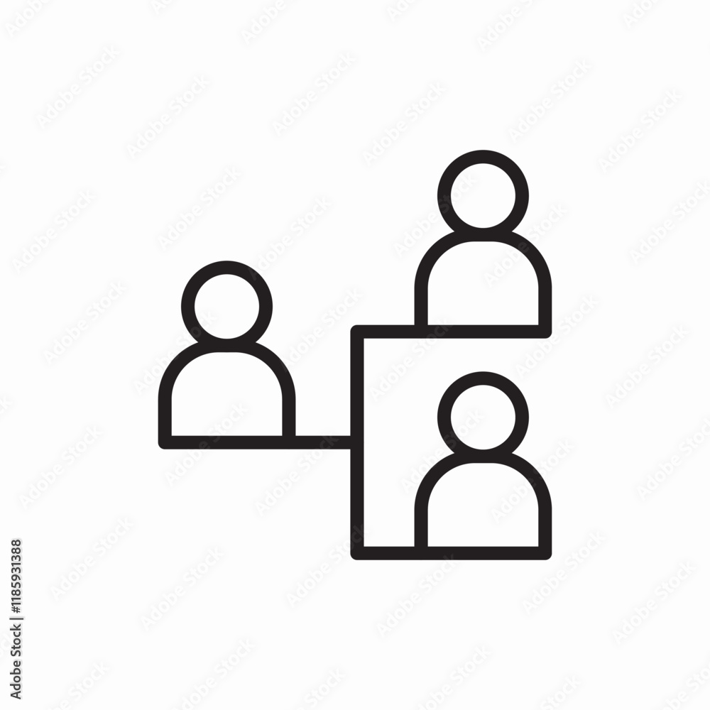 group people meeting hierarchy icon vector sign group people meeting hierarchy icon vector sign