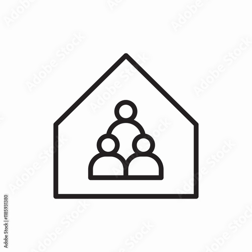 family home residence icon vector sign
