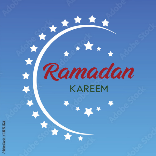 ramadan kareem taxt effect moon and stare 