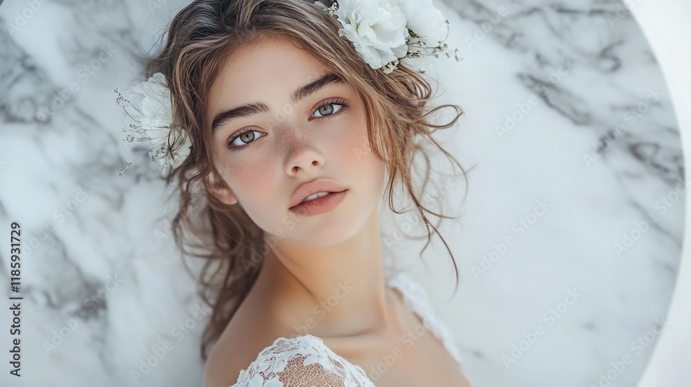 Elegant Bridal Portrait: A Dreamy Close-Up