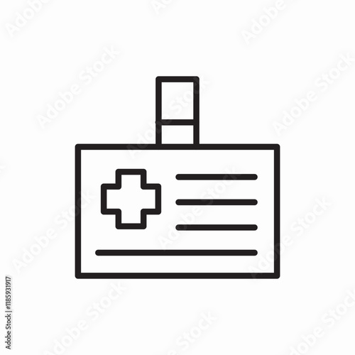 medical badge icon vector sign