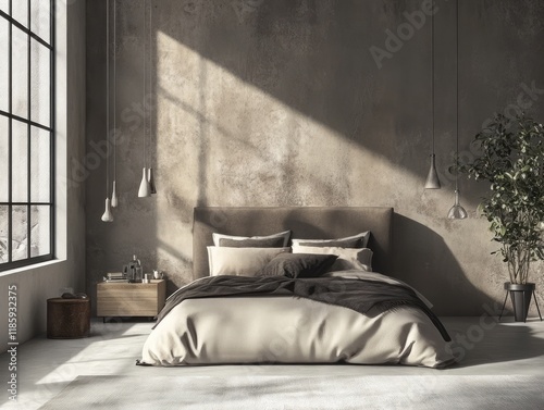 Modern bedroom design with ...