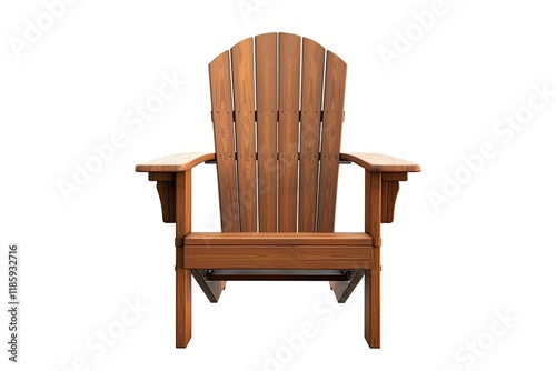 High Resolution Image of Adirondack Chair Isolated on White Background photo