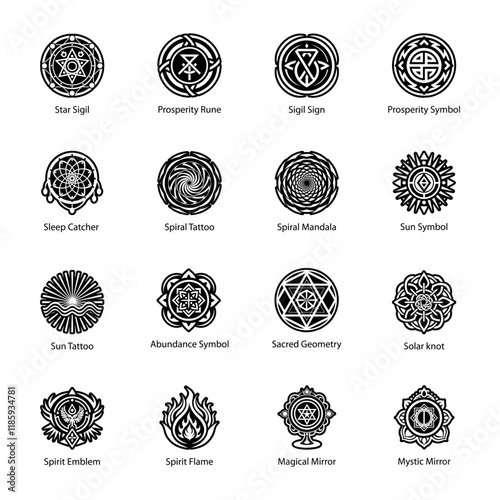 Collection of Glyph Style Manifestation Icons

