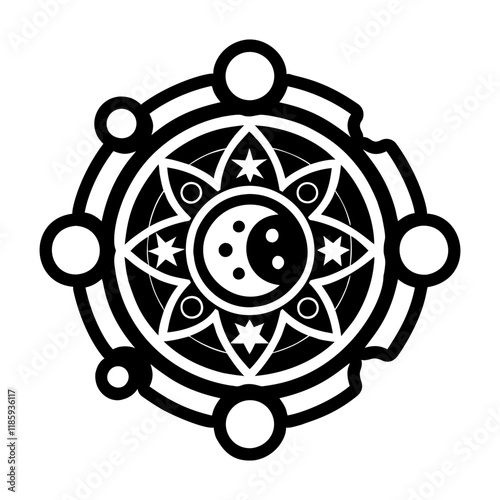 A glyph icon of cosmic harmony