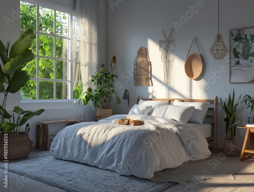 Serene Bedroom Decor With N...