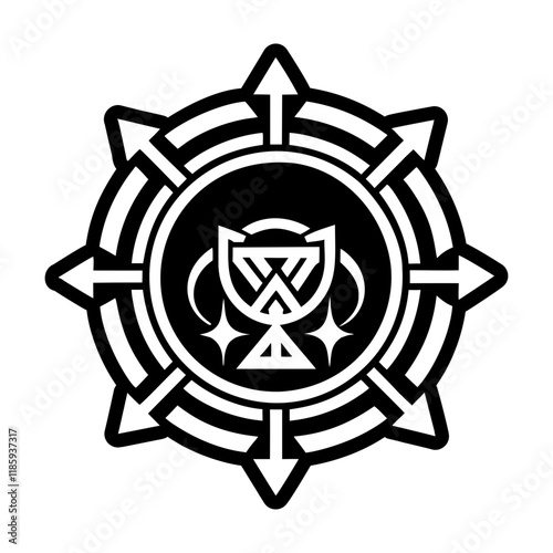 A solid icon of spiral symbol 
