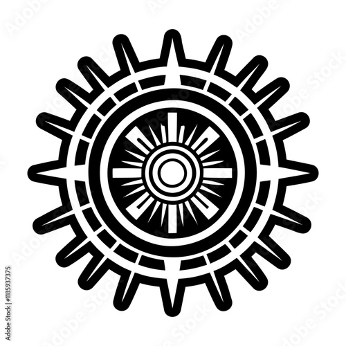 A solid icon of radiance sign