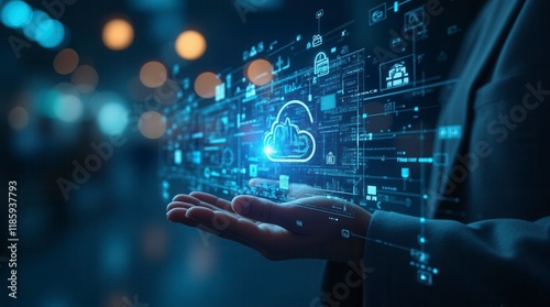 Digital Transformation Change Management, Internet Of Things. New Technology Bigdata And Business Process Strategy, Customer Service Management, Cloud Computing, Smart Industry.Ai Technology