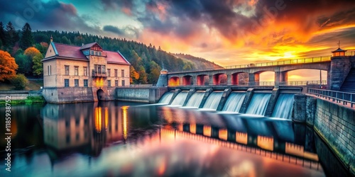 Exploring Brno's abandoned Kninicky power station: a Kaplan turbine's silent story on the Svratka River, captured in urban photography. photo