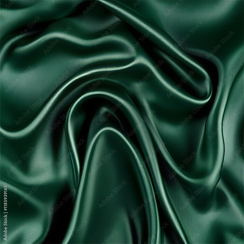 Fototapeta premium Textured Green Fabric with Subtle Weave