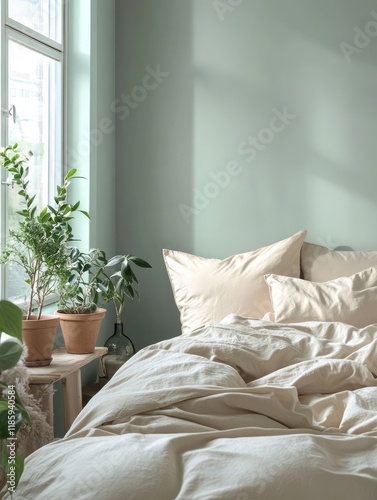 Serene Bedroom with Plants ...