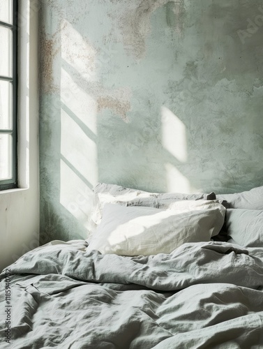 Sunlit Bedroom With Messy G...