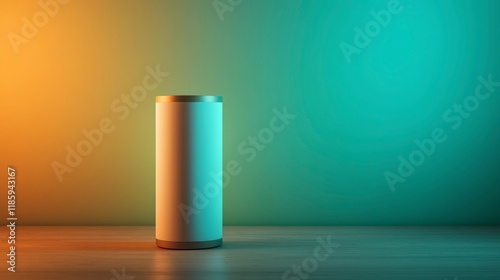 Wallpaper Mural Modern Smart Speaker on Wooden Table with Colorful Background Torontodigital.ca