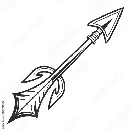 Vector Illustration of a Stylized Arrow