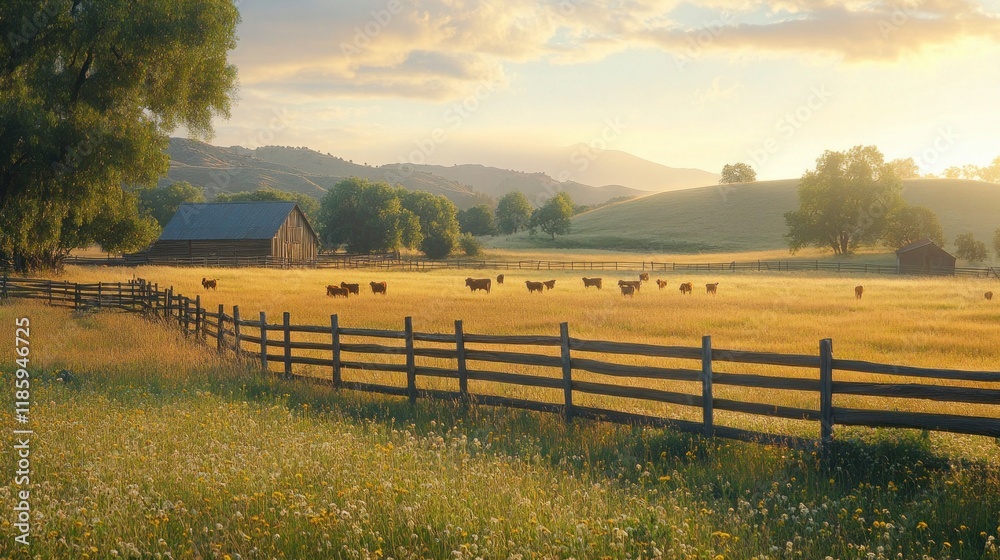 Obraz premium A busy farmer at a roadside vegetable stand, arranging fresh produce for customers with a smile on their face