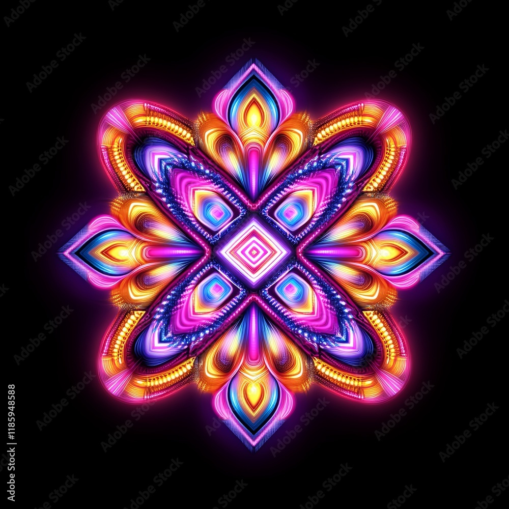 Futuristic Neon Geometric Patterns in Vibrant Colors Futuristic Neon Geometric Patterns in Vibrant Colors