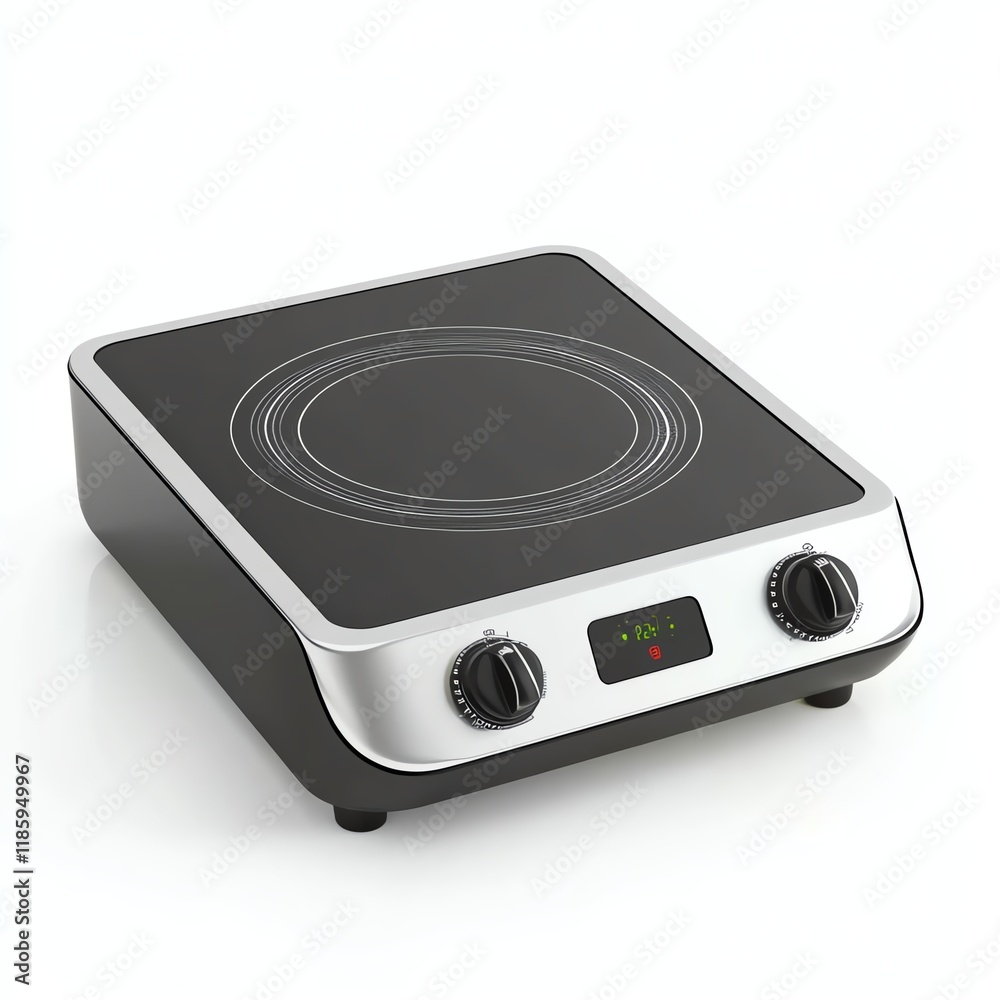 Electric induction cooktop on white isolate background. Electric induction cooktop on white isolate background.