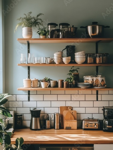 Stylish Kitchen Shelves Wit...
