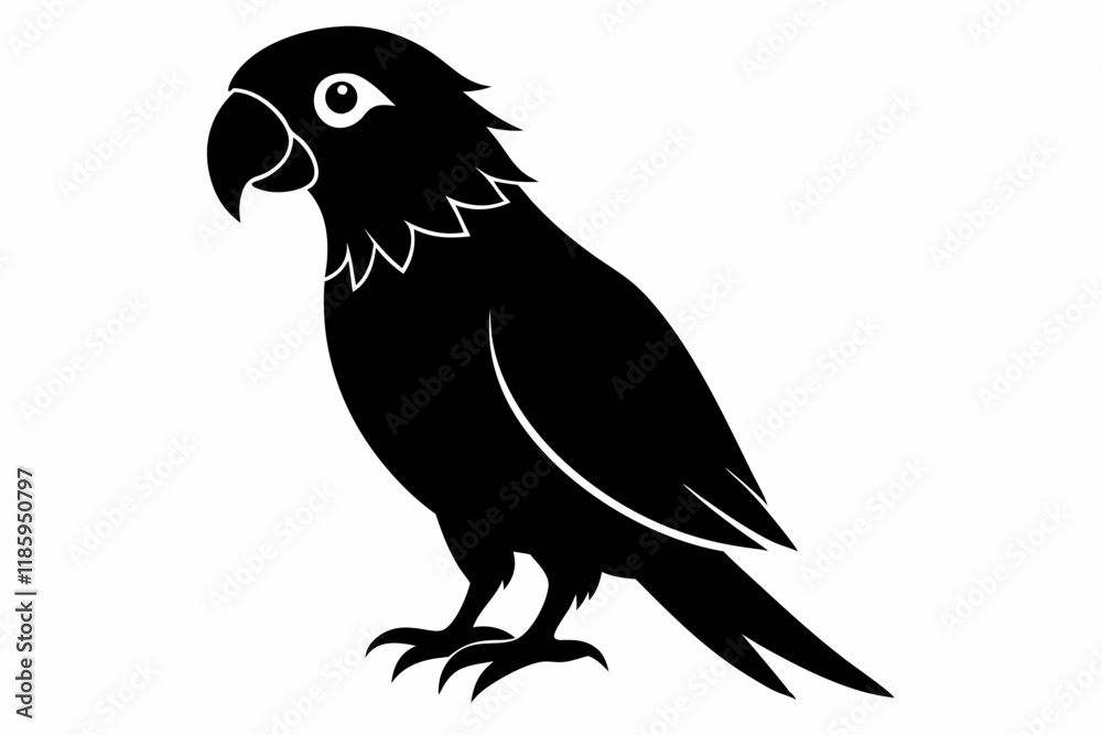 Obraz premium parrot silhouette vector illustration