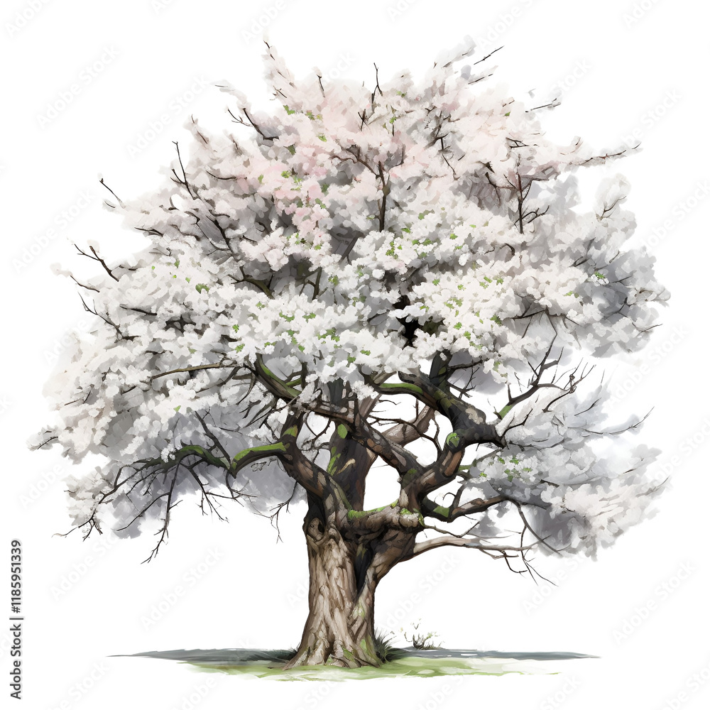 Fototapeta premium Winter Tree Clipart Vector Illustration