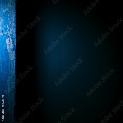 Light blue abstract background Abstract defocused background. Spring. Summer. Sea. blue neon light on a brick wall at night
