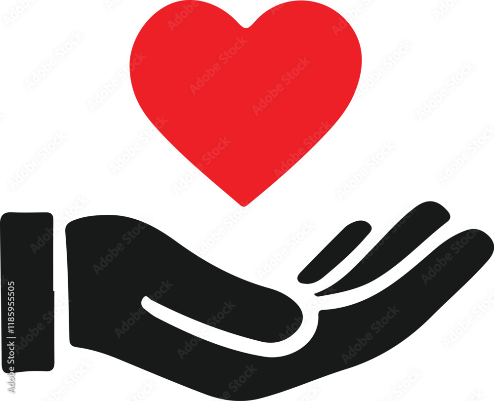 A simple, impactful graphic of a hand holding a red heart against a plain white background. A simple, impactful graphic of a hand holding a red heart against a plain white background.