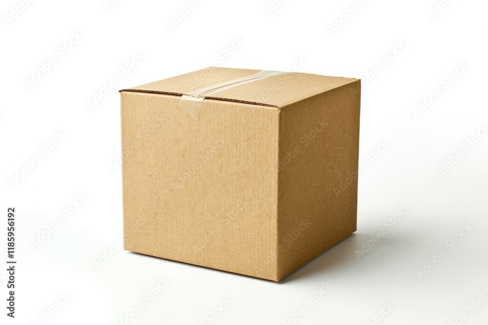 Ultra Hd Visual of Cardboard Box Isolated on a White Background Ultra Hd Visual of Cardboard Box Isolated on a White Background