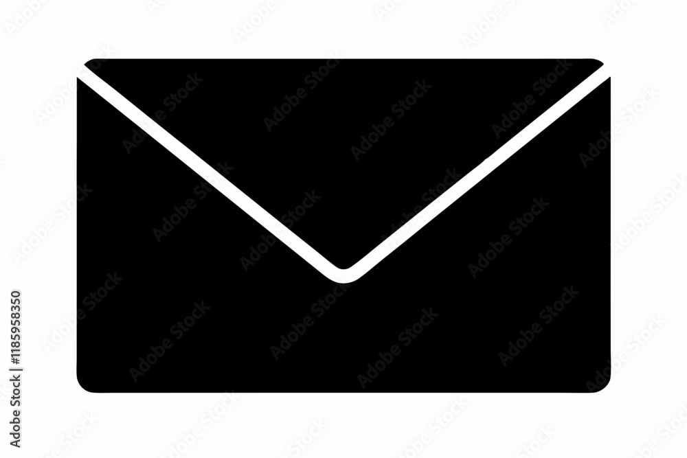 envelope silhouette vector illustration envelope silhouette vector illustration