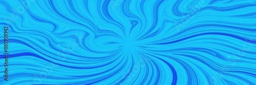 A field of swirling blue lines radiates outward from a central point in a dynamic and abstract composition, swirlylines, moderngeometry photo