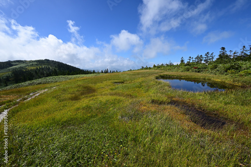 Climbing Mt. Aizu-Komagatake, Fukushima, Japan photo