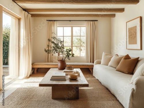 Serene Living Room with Nat...